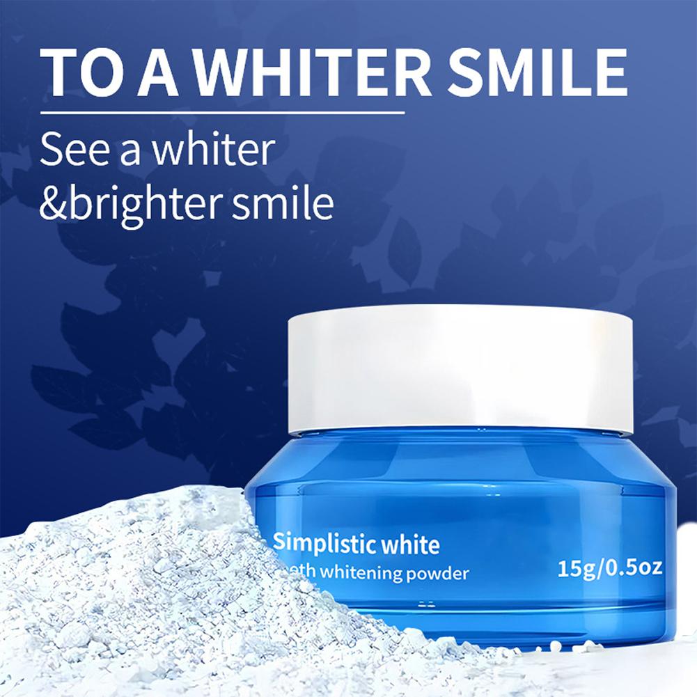 Teeth Whitening App - Simplistic White Teeth Whitening Powder Stain