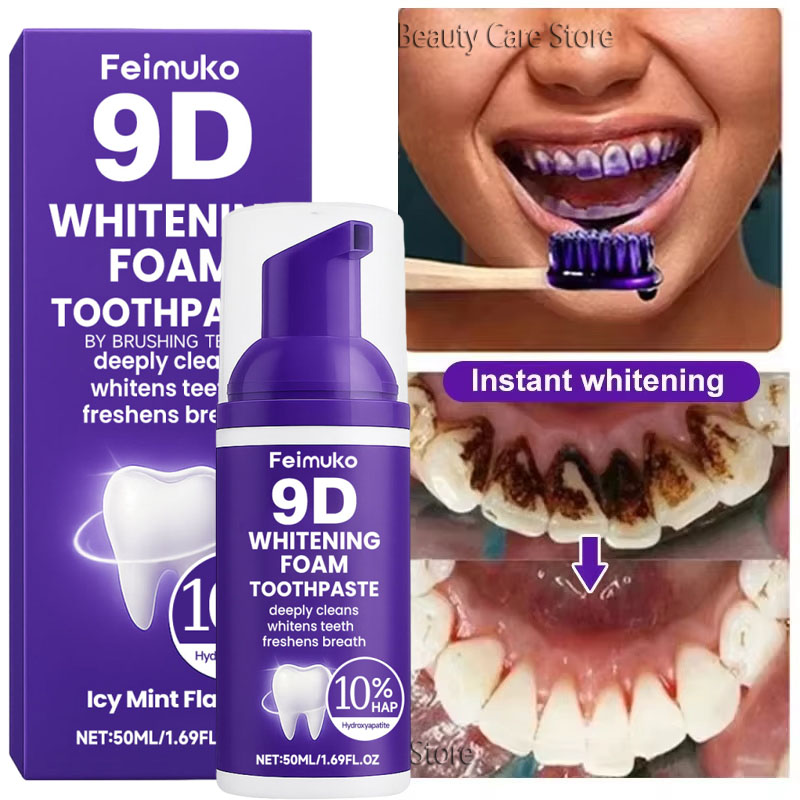 Teeth Whitening Treatment - 9D Purple Teeth Whitening Toothpaste Mousse