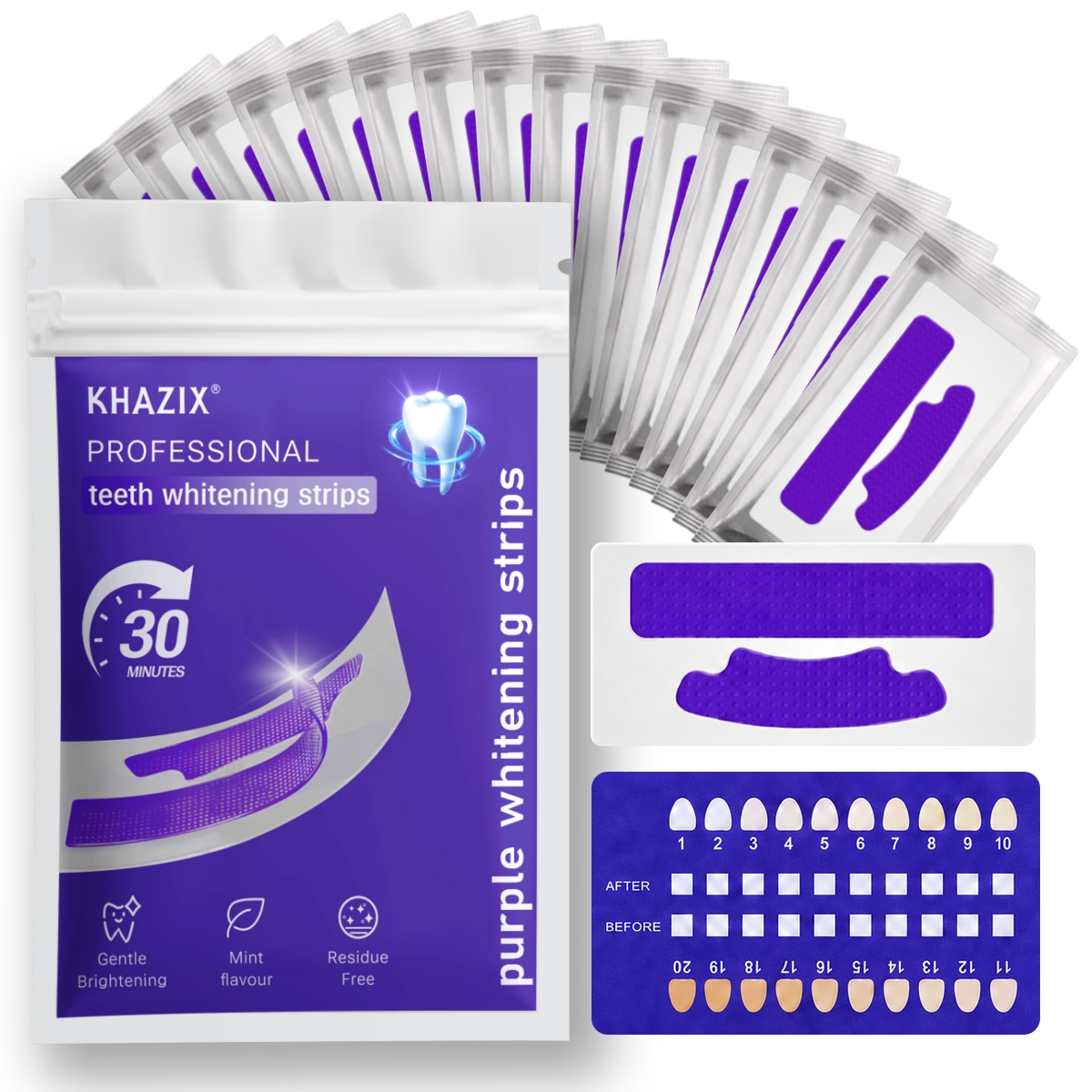 Teeth Whitening Strips Permanent - 7PCS Teeth Whitening Strips for Whiter-Looking