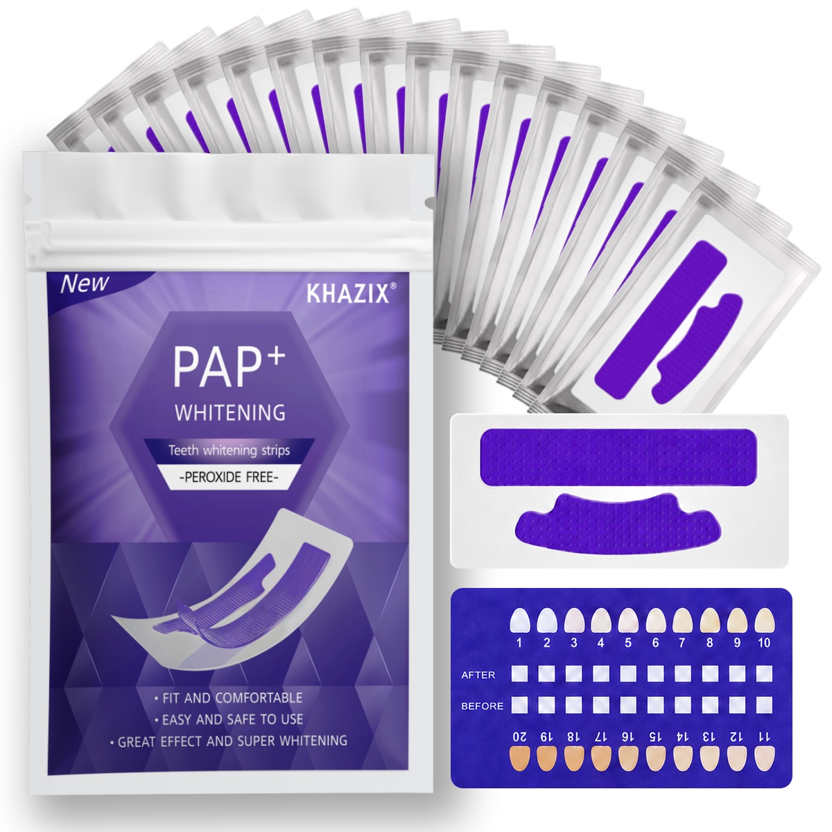 Teeth Whitening Strips Permanent - 7 pairs Teeth Whitening Strips for
