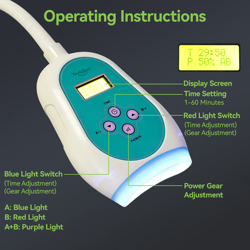 50W Dental Touch Screen 3 Colo - Teeth Whitening Bleach 评论和价格