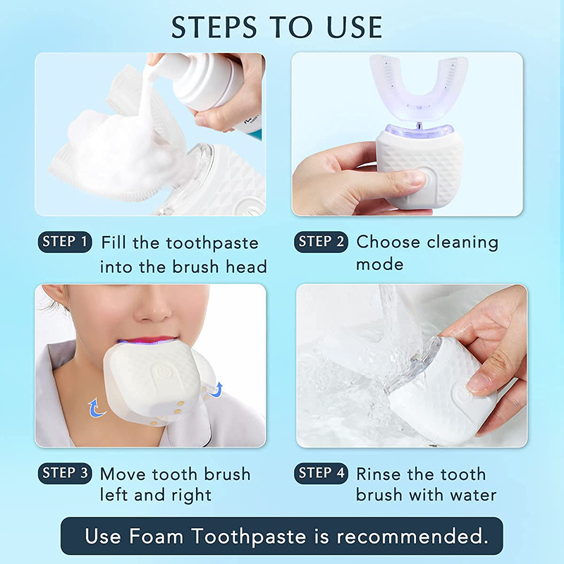 U-Shaped Rechargeable Light Qu - Teeth Whitening Kit At Home 评论和价格