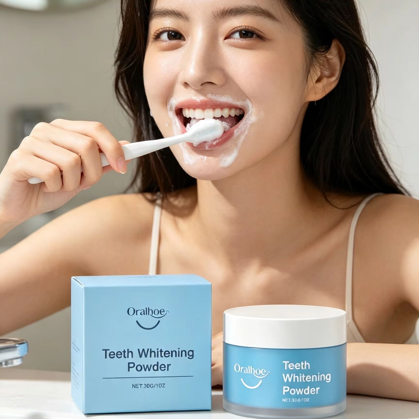 Oralhoe Tooth Powder for Brush - Teeth Whitening App 评论和价格