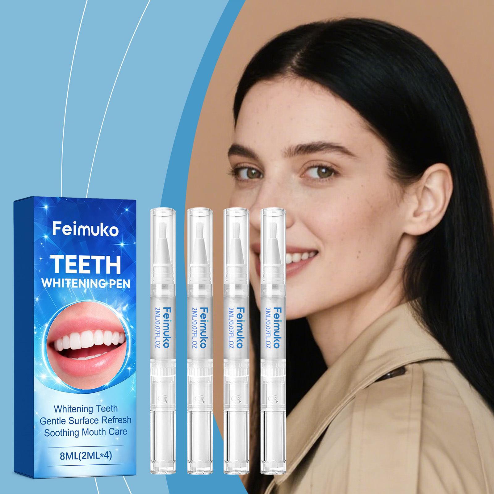 Feimuko Teeth Whitening Pen Ki - Teeth Whitening Kit At Home 评论和价格