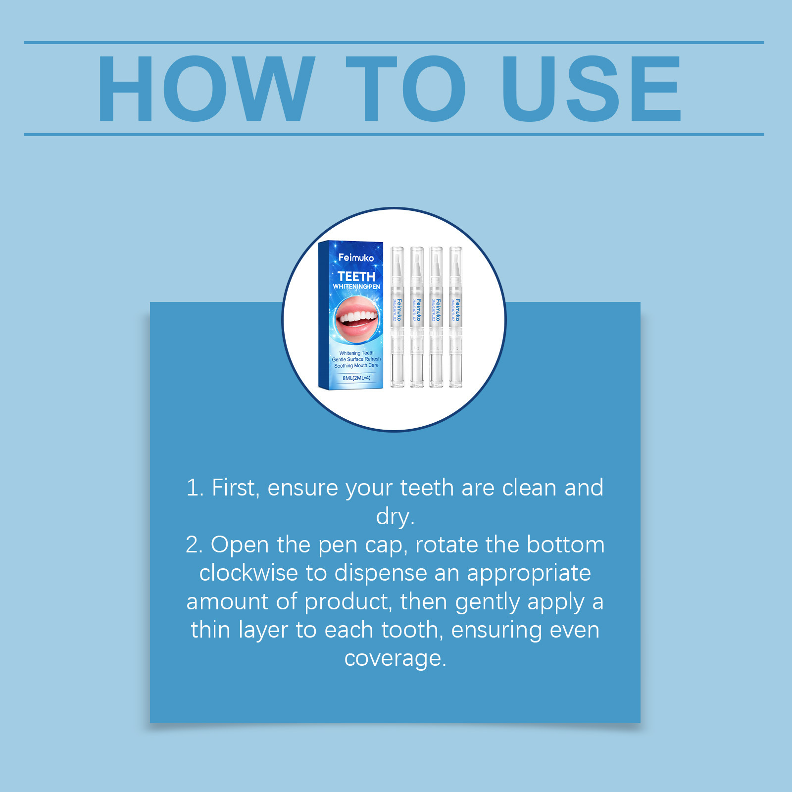 Feimuko Teeth Whitening Pen Ki - Teeth Whitening Kit At Home 评论和价格
