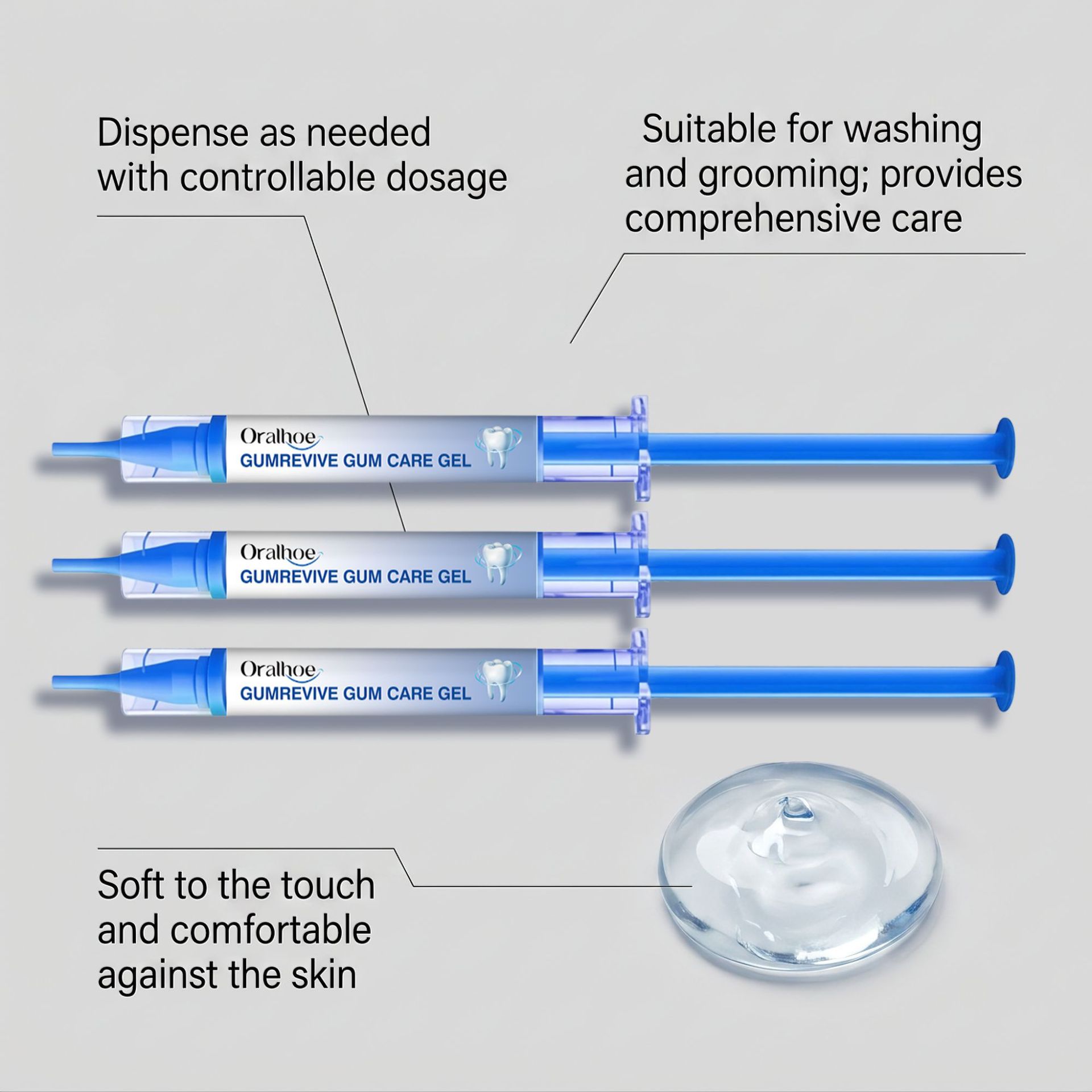 Oral Care Gel 3Pcs Gum Cleanin - Teeth Whitening Kit At Home 评论和价格