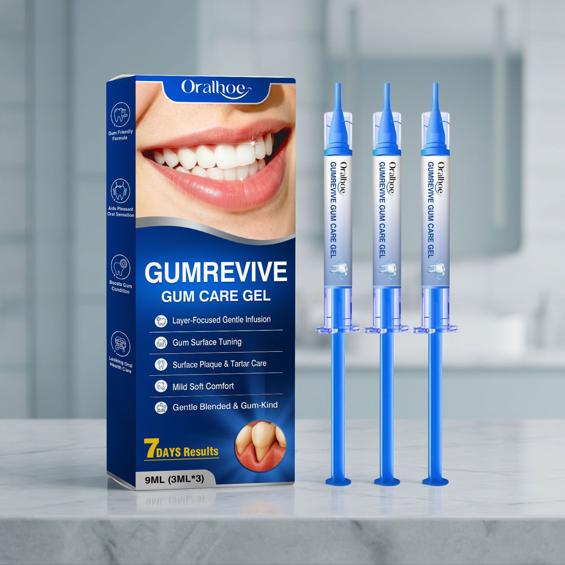Oral Care Gel 3Pcs Gum Cleanin - Teeth Whitening Kit At Home 评论和价格
