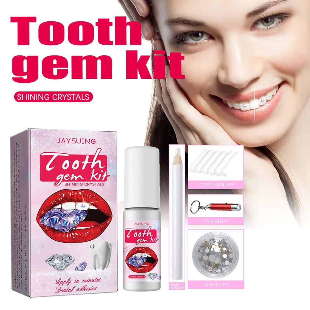 DIY Tooth Gems Kit with Crysta - Teeth Whitening Kit At Home 评论和价格